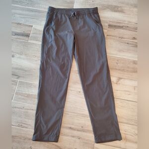 Eddie Bauer Womens Nylon Hiking Pants Gray Drawstring SZ 8 Gorpcore Outdoors